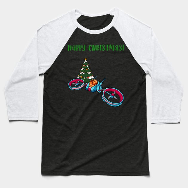 Drone #1 Christmas Edition Baseball T-Shirt by Merch By Engineer